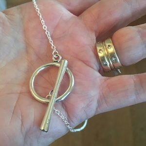 SILVER O chain necklace choker 15 inch